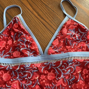 cupshe one piece swimsuit xl red/blue NWT